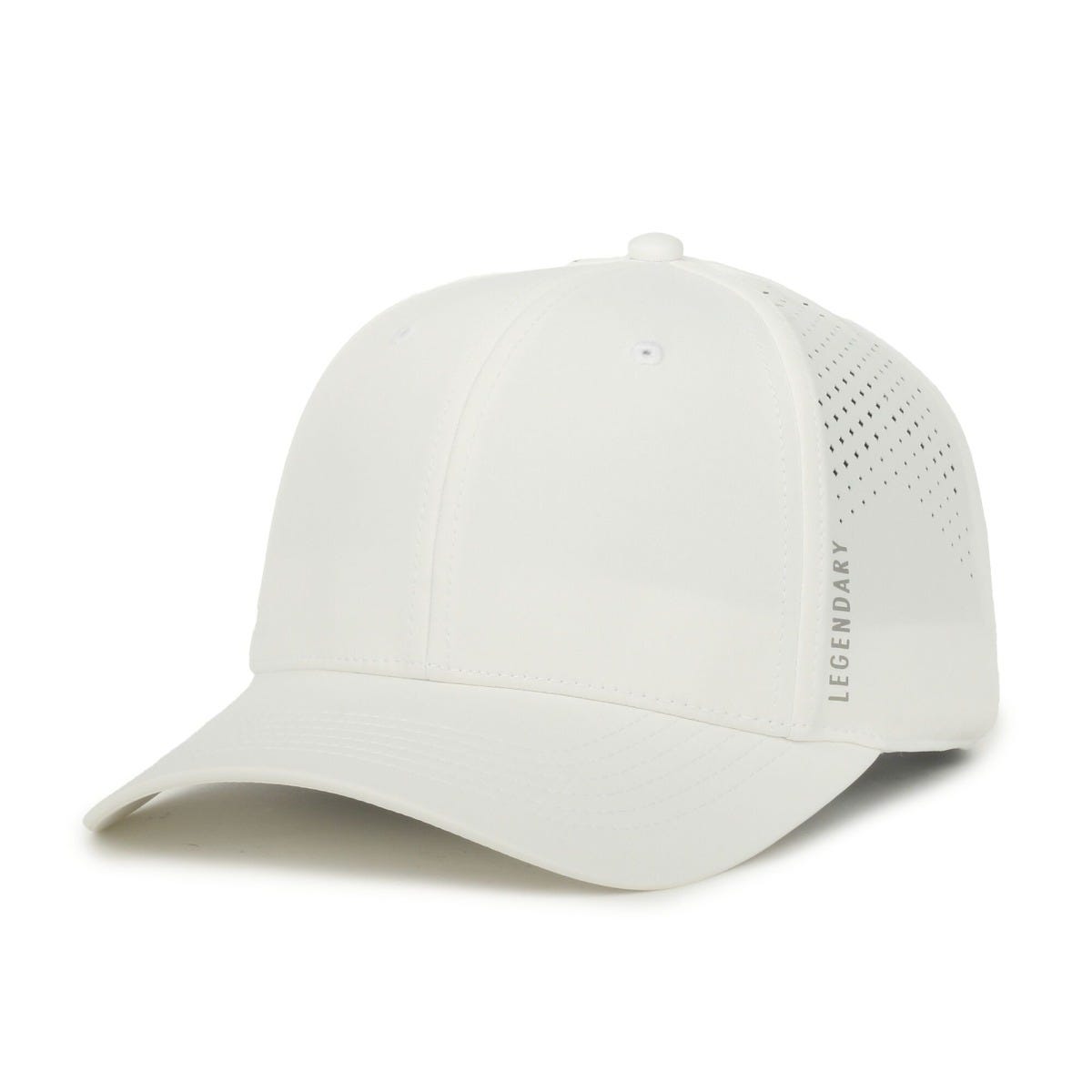 Legendary Headwear AXIS Perforated Low Crown Performance Cap - White