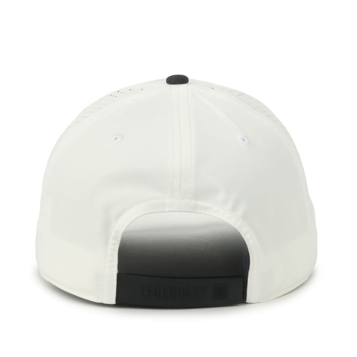Legendary Headwear AXIS Perforated Low Crown Performance Cap - White/Black