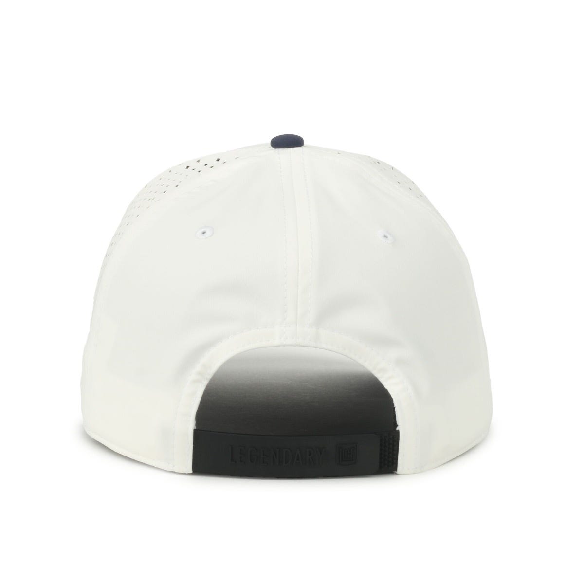 Legendary Headwear AXIS Perforated Low Crown Performance Cap - White/Navy