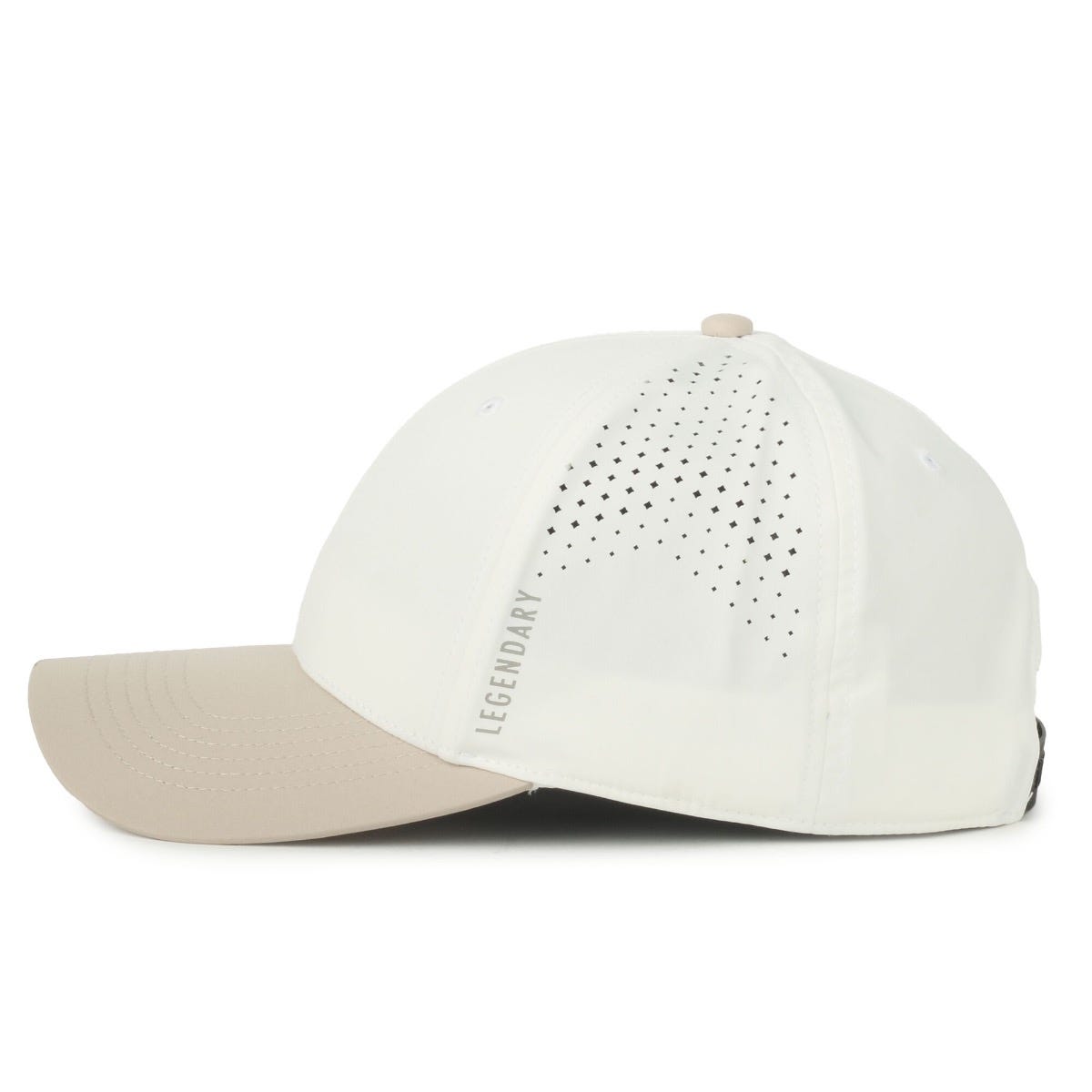 Legendary Headwear AXIS Perforated Low Crown Performance Cap - White/Stone