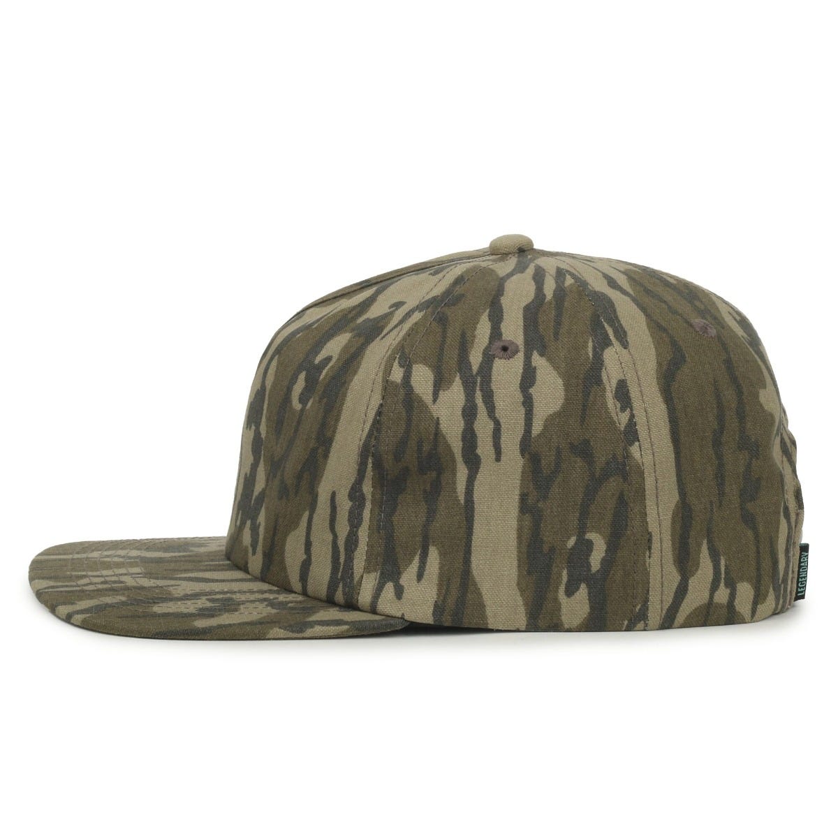 Legendary Headwear BENTON Unstructured Flat Visor Snapback Cap - Mossy Oak Original Bottomland