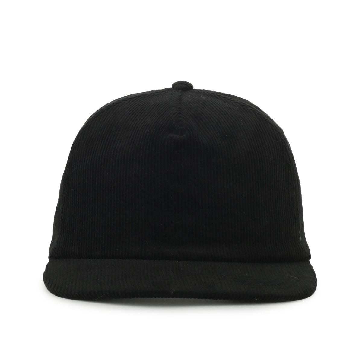 Legendary Headwear BENTON Unstructured Flat Visor Snapback Cap - Corduroy Black