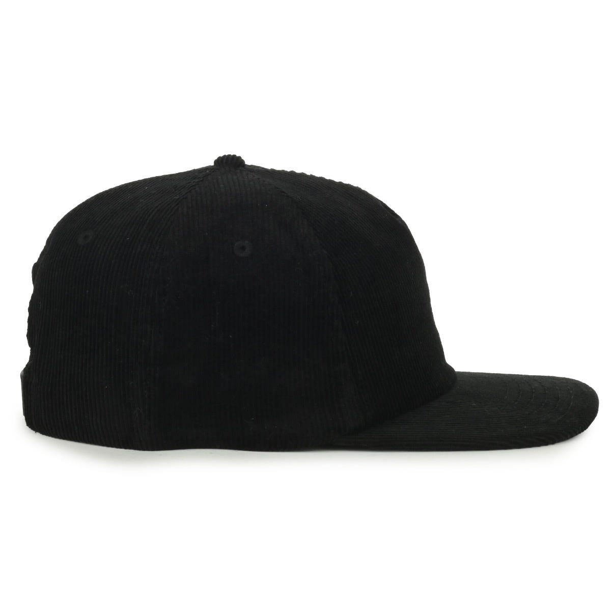 Legendary Headwear BENTON Unstructured Flat Visor Snapback Cap - Corduroy Black