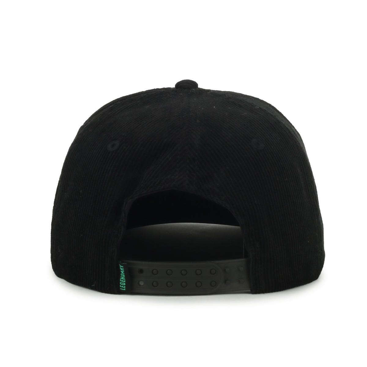 Legendary Headwear BENTON Unstructured Flat Visor Snapback Cap - Corduroy Black