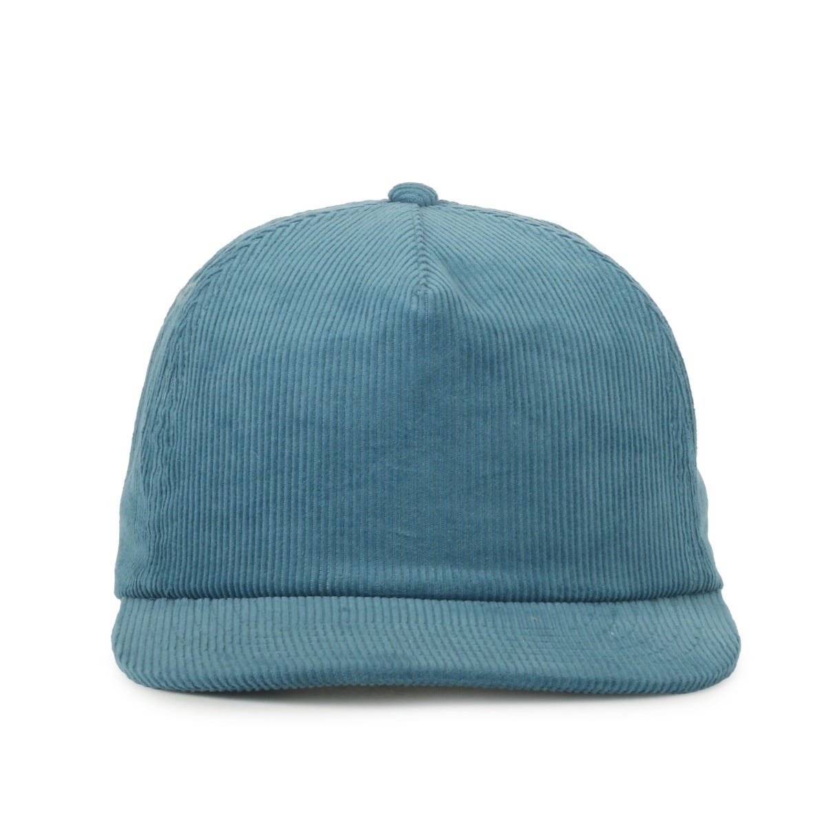 Legendary Headwear BENTON Unstructured Flat Visor Snapback Cap - Corduroy Slate Blue