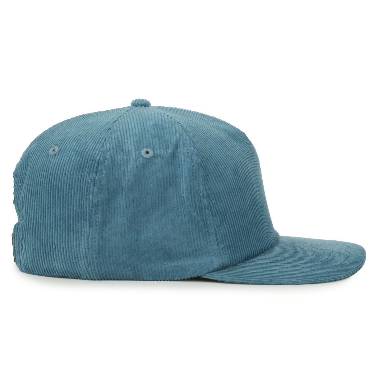 Legendary Headwear BENTON Unstructured Flat Visor Snapback Cap - Corduroy Slate Blue