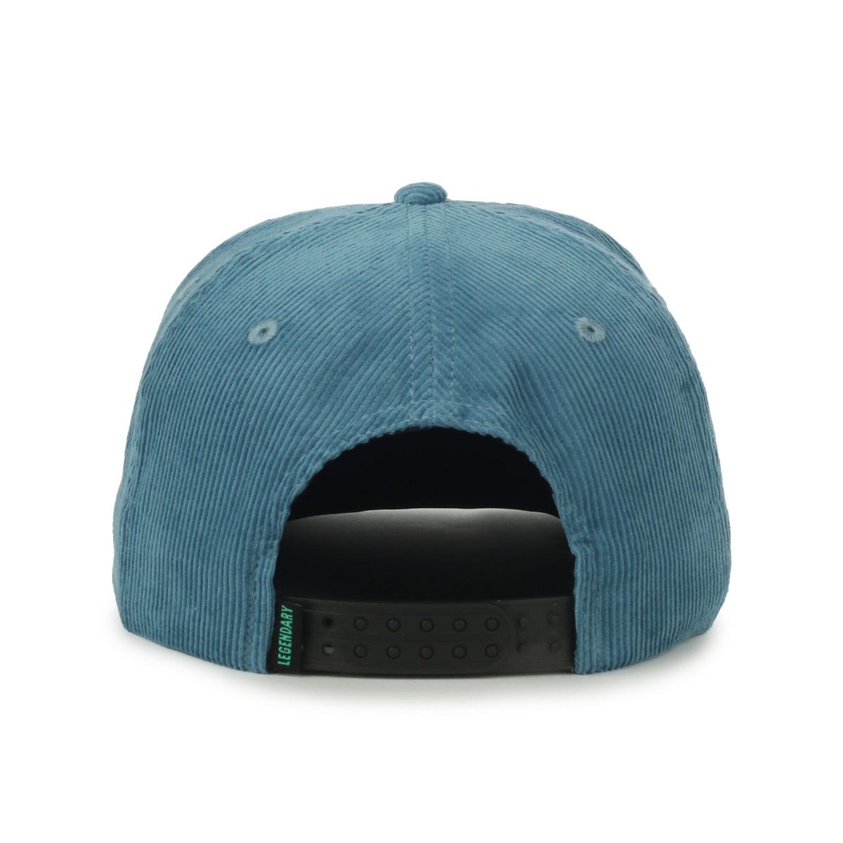 Legendary Headwear BENTON Unstructured Flat Visor Snapback Cap - Corduroy Slate Blue