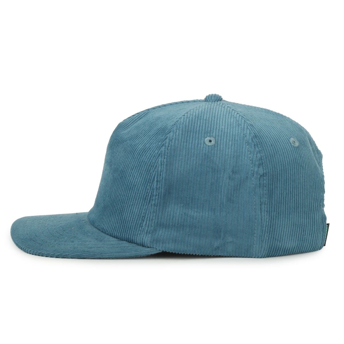 Legendary Headwear BENTON Unstructured Flat Visor Snapback Cap - Corduroy Slate Blue