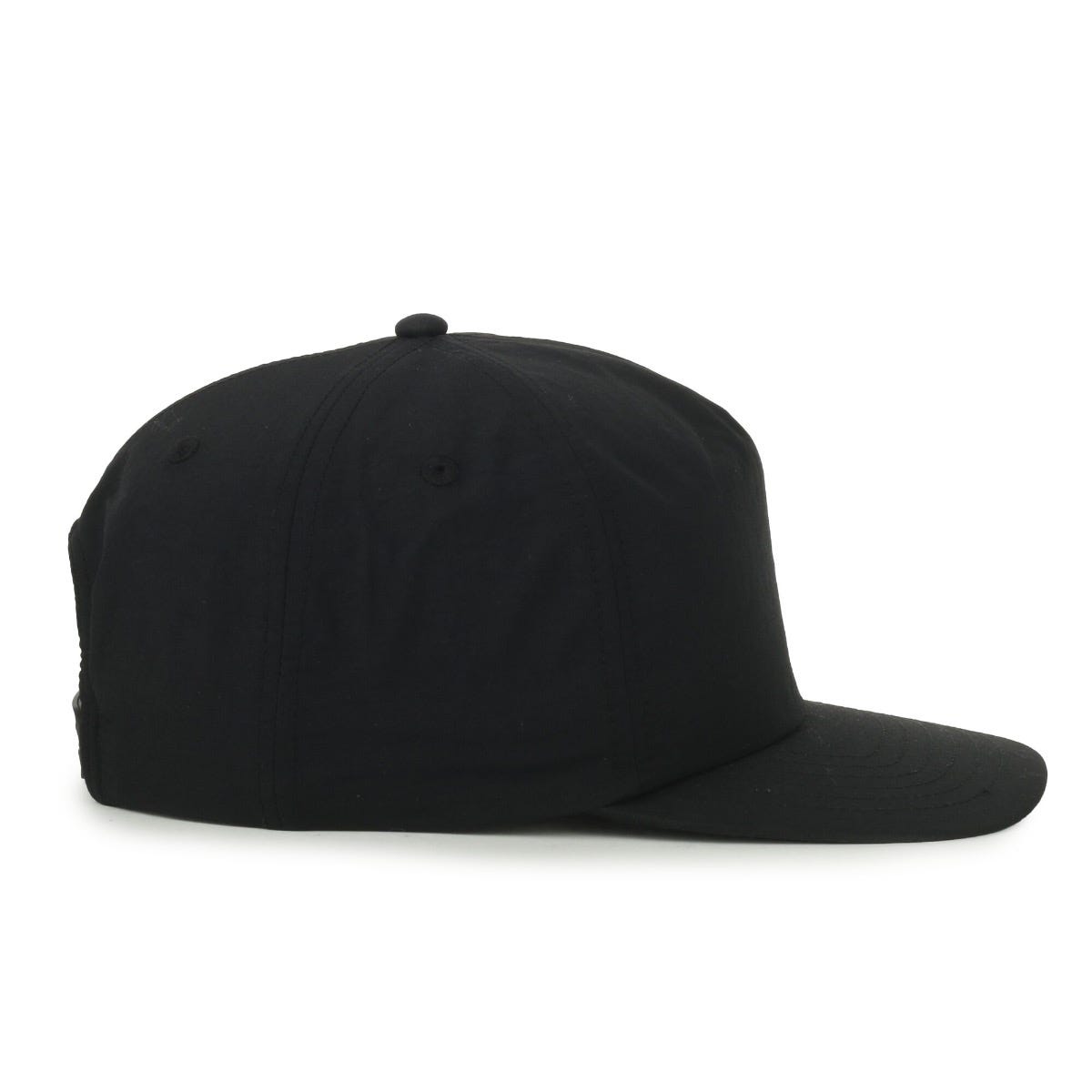 Legendary Headwear BENTON Unstructured Flat Visor Snapback Cap - Nylon Black