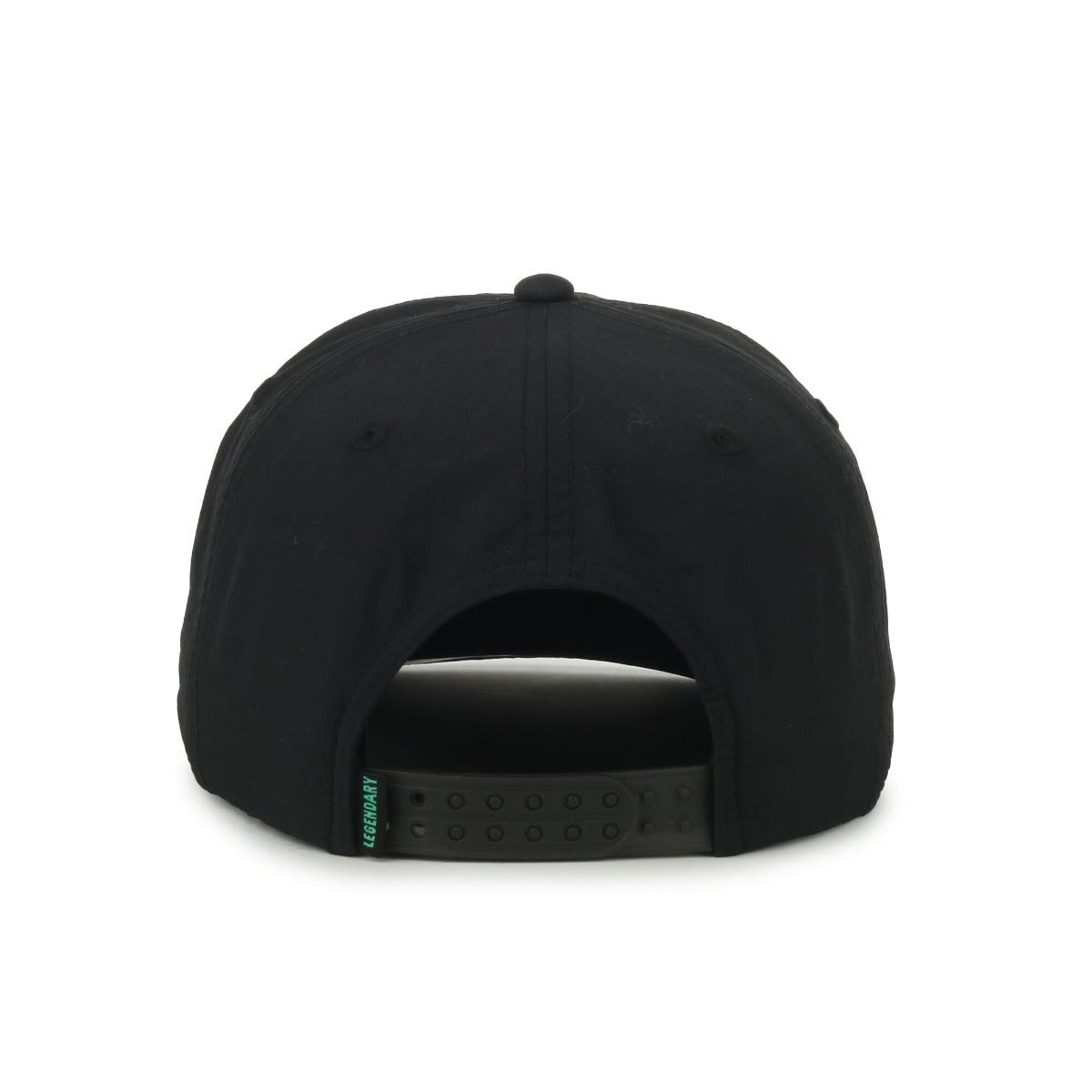 Legendary Headwear BENTON Unstructured Flat Visor Snapback Cap - Nylon Black