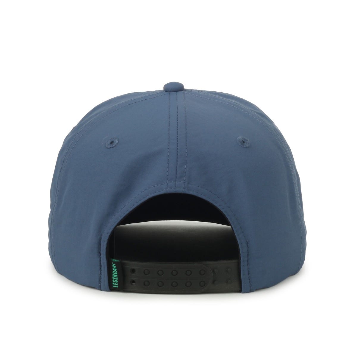 Legendary Headwear BENTON Unstructured Flat Visor Snapback Cap - Nylon Slate Blue