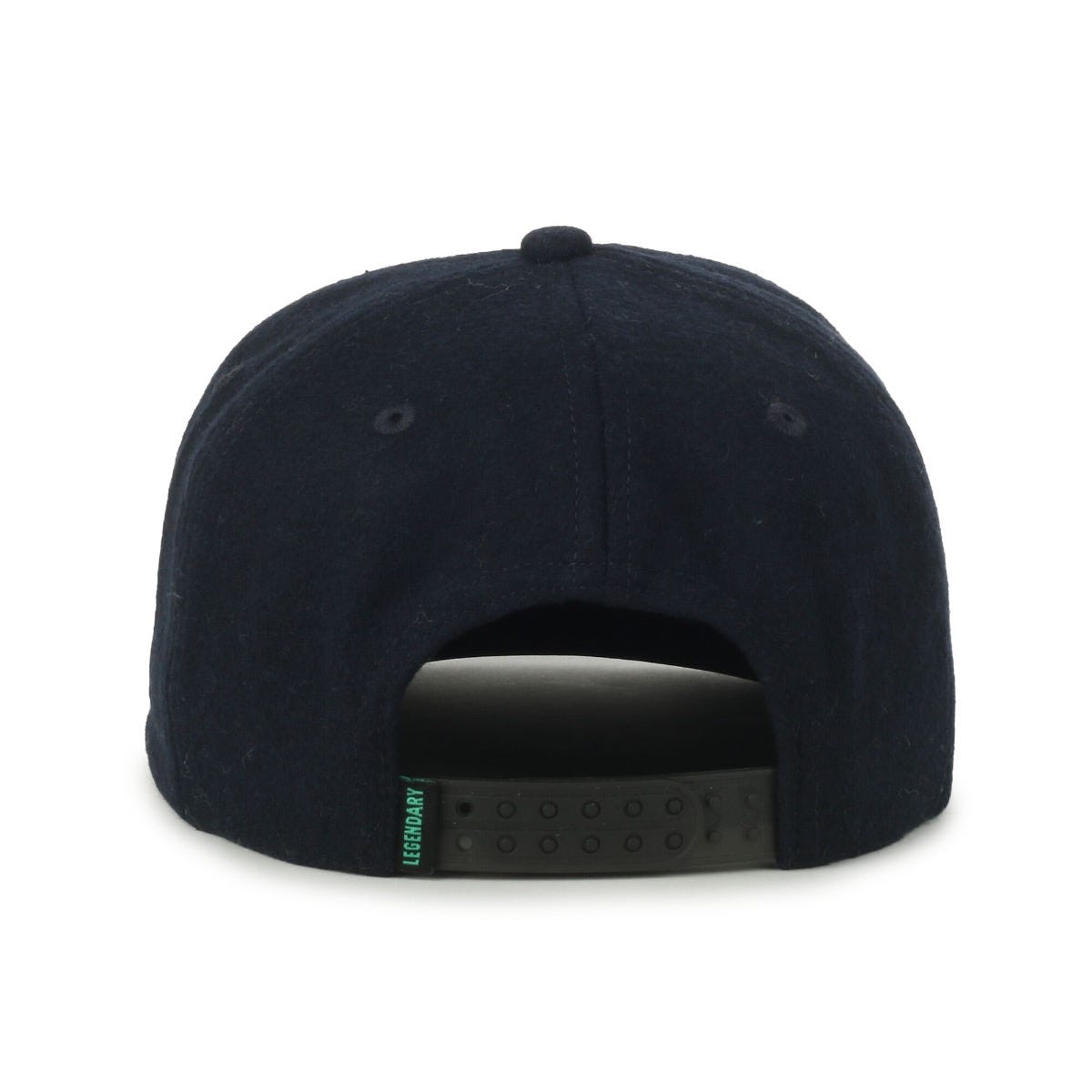Legendary Headwear BENTON Unstructured Flat Visor Snapback Cap - Wool Navy