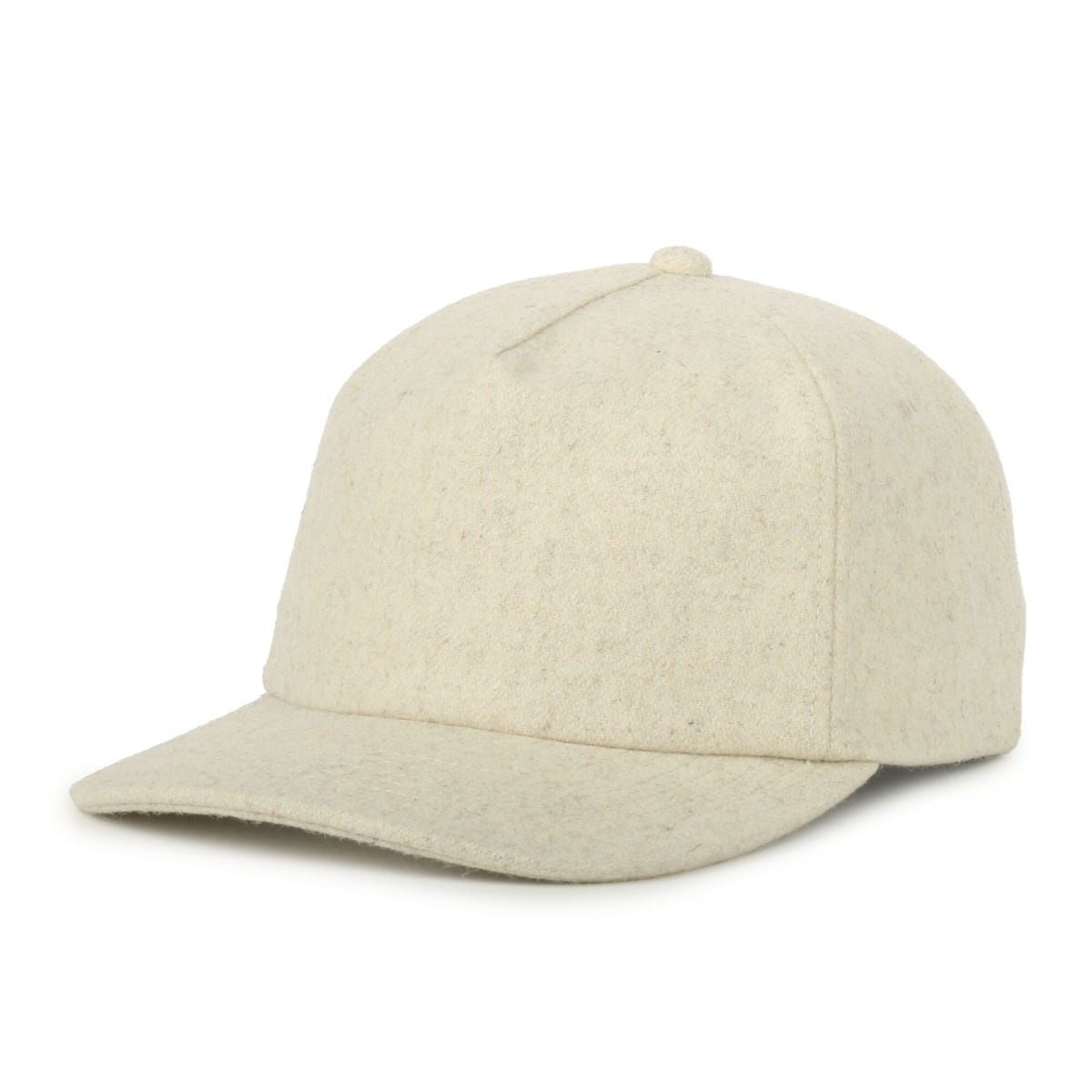 Legendary Headwear BENTON Unstructured Flat Visor Snapback Cap - Wool Stone