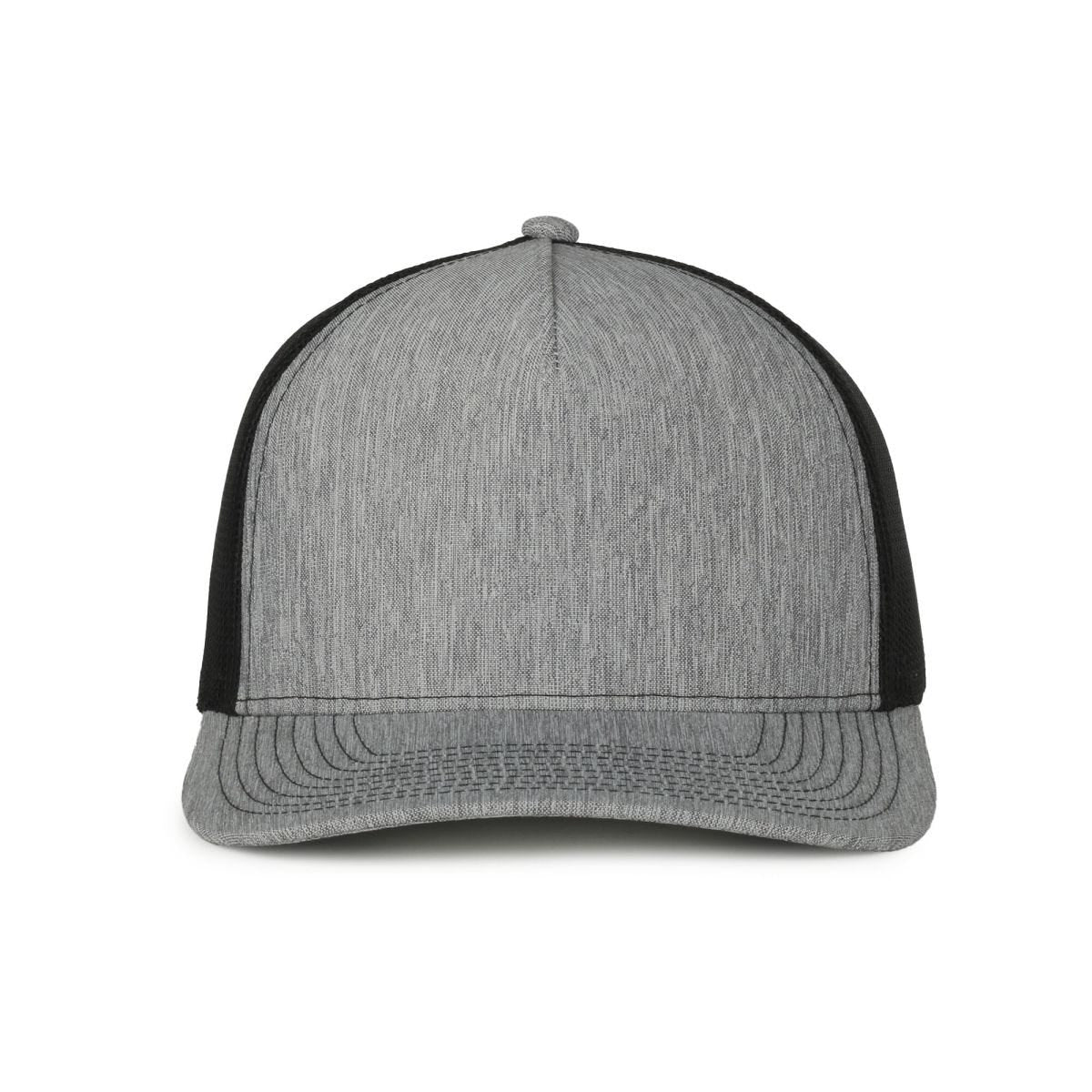 OC Sports FFA-571 FFA Premium 5-Panel Trucker Cap - Heathered Gray Black