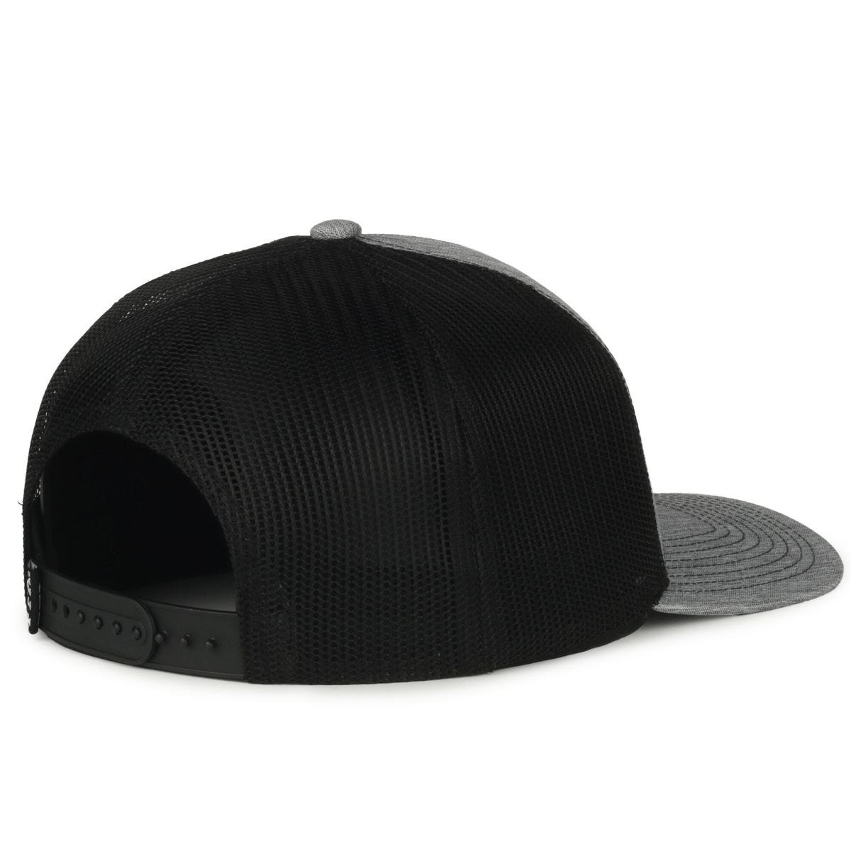 OC Sports FFA-571 FFA Premium 5-Panel Trucker Cap - Heathered Gray Black