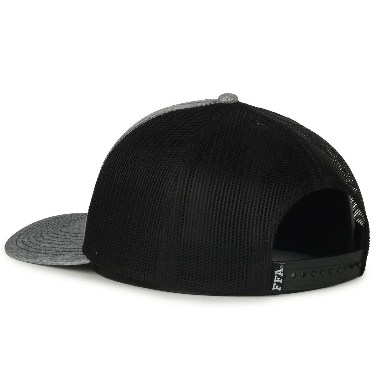 OC Sports FFA-571 FFA Premium 5-Panel Trucker Cap - Heathered Gray Black