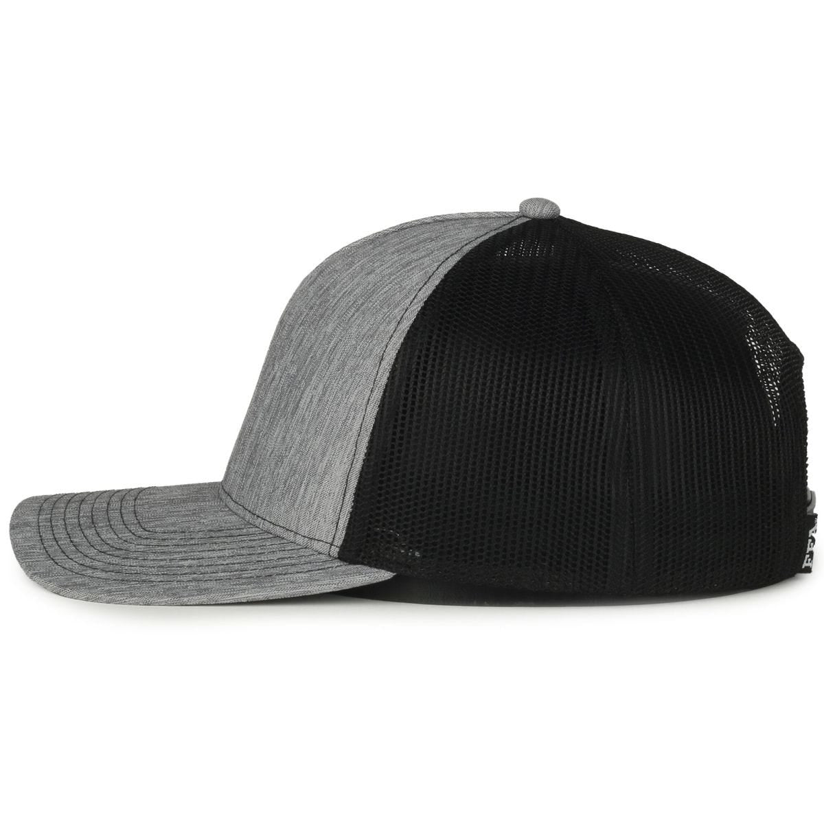 OC Sports FFA-571 FFA Premium 5-Panel Trucker Cap - Heathered Gray Black