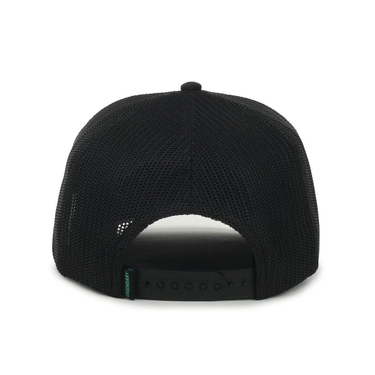 Legendary Headwear FIVER Structured Mesh Back Trucker Cap - Black