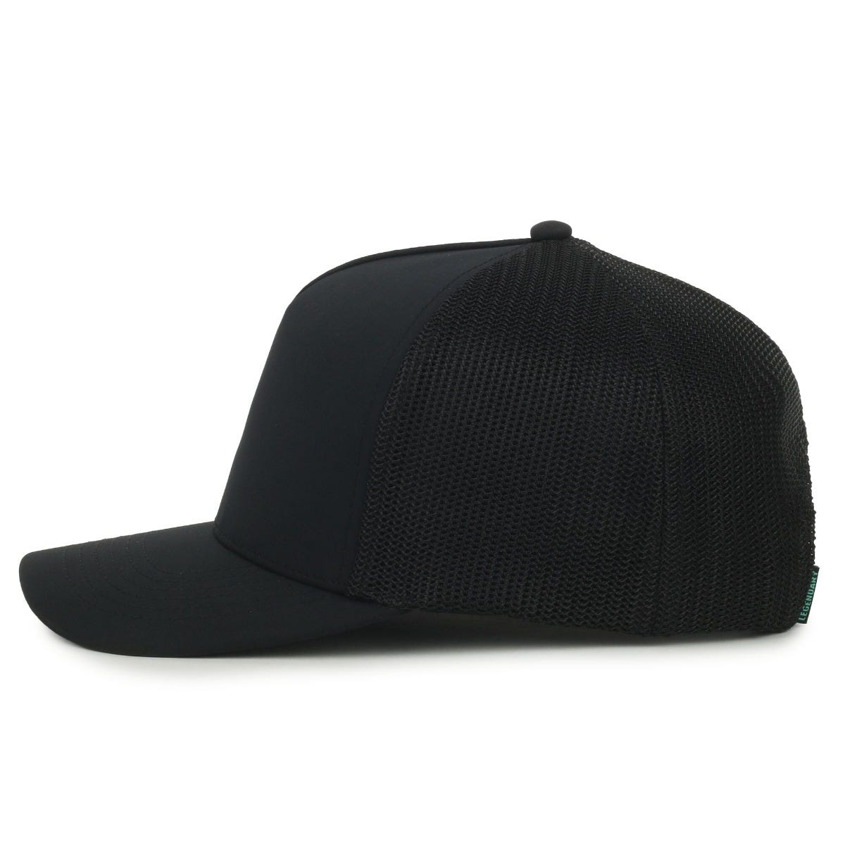 Legendary Headwear FIVER Structured Mesh Back Trucker Cap - Black