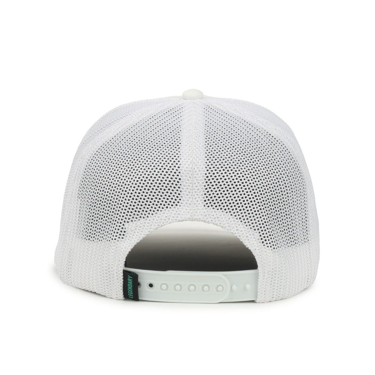 Legendary Headwear FIVER Structured Mesh Back Trucker Cap - White