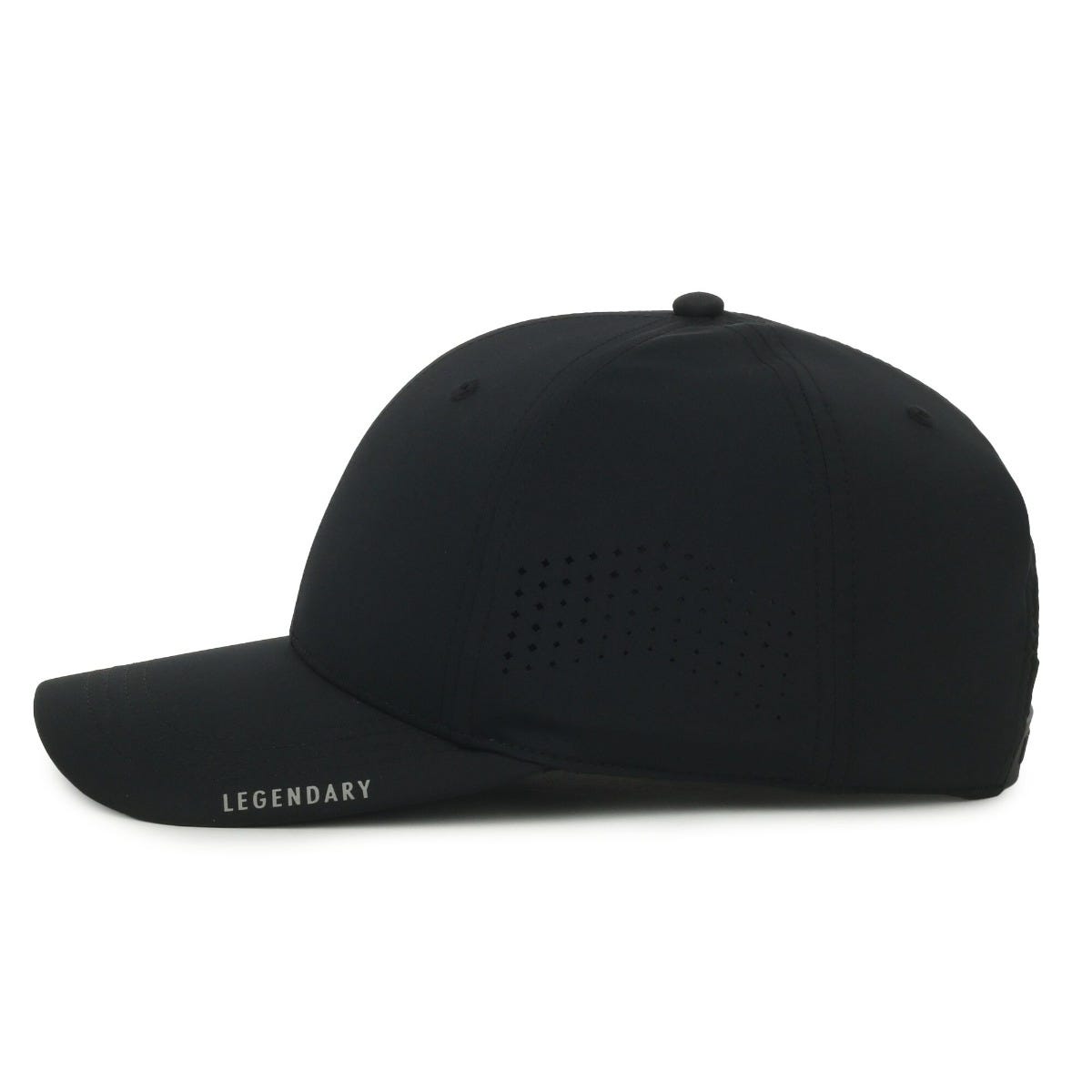Legendary Headwear GENESIS Small Fit Perforated Performance Cap - Black