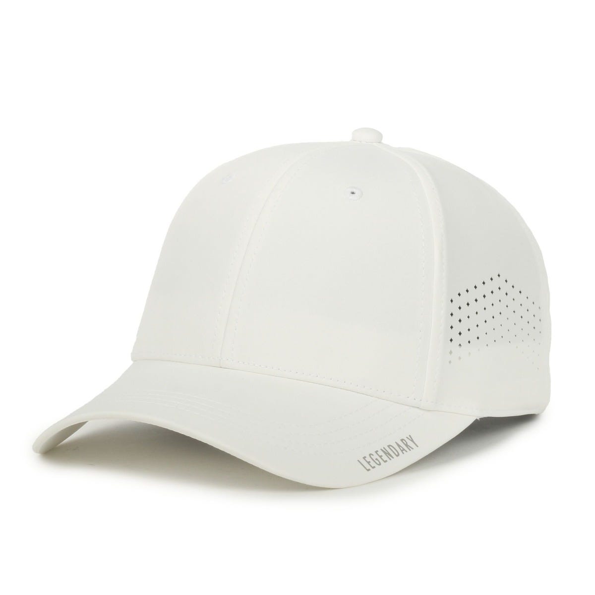 Legendary Headwear GENESIS Small Fit Perforated Performance Cap - White