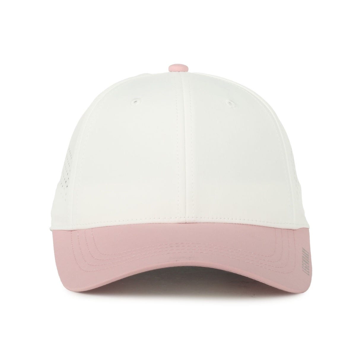 Legendary Headwear GENESIS Small Fit Perforated Performance Cap - White/Dusty Rose
