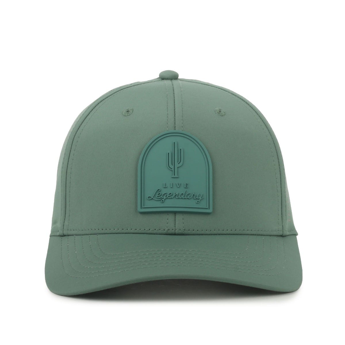Legendary Headwear GENESIS CACTUS Small Fit Perforated Performance Cap with Patch - Sage Patch/Sage