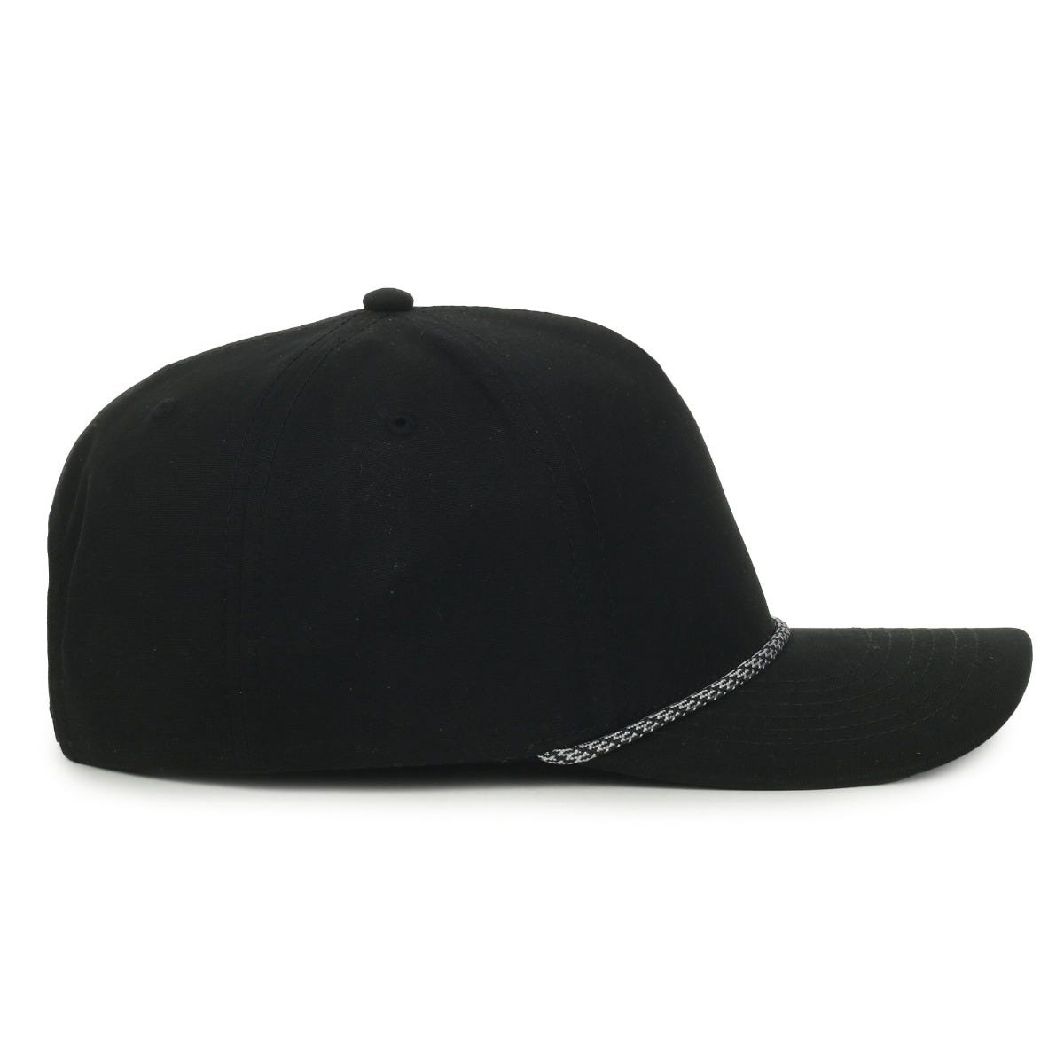 Legendary Headwear GROWLER Brushed Cotton Canvas Mesh Back Trucker Cap - Black