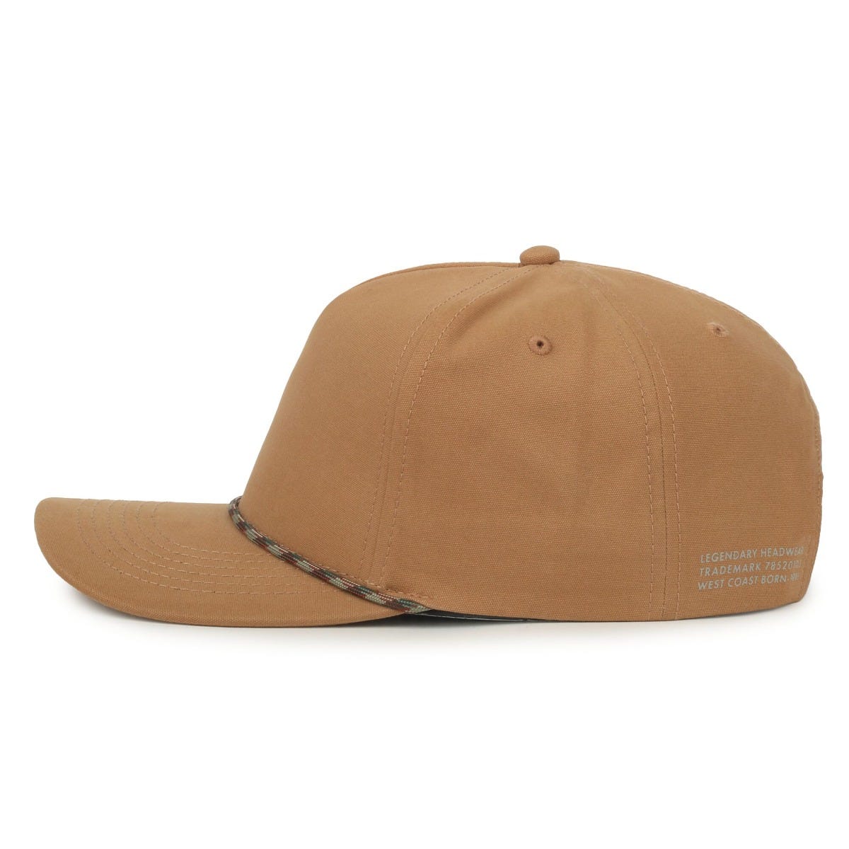 Legendary Headwear GROWLER Brushed Cotton Canvas Mesh Back Trucker Cap - Old Gold