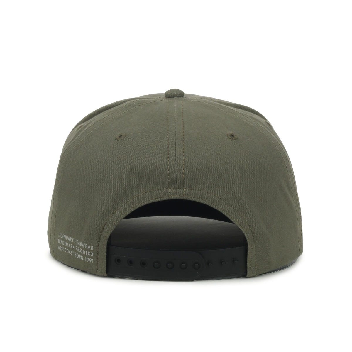 Legendary Headwear GROWLER Brushed Cotton Canvas Mesh Back Trucker Cap - Olive