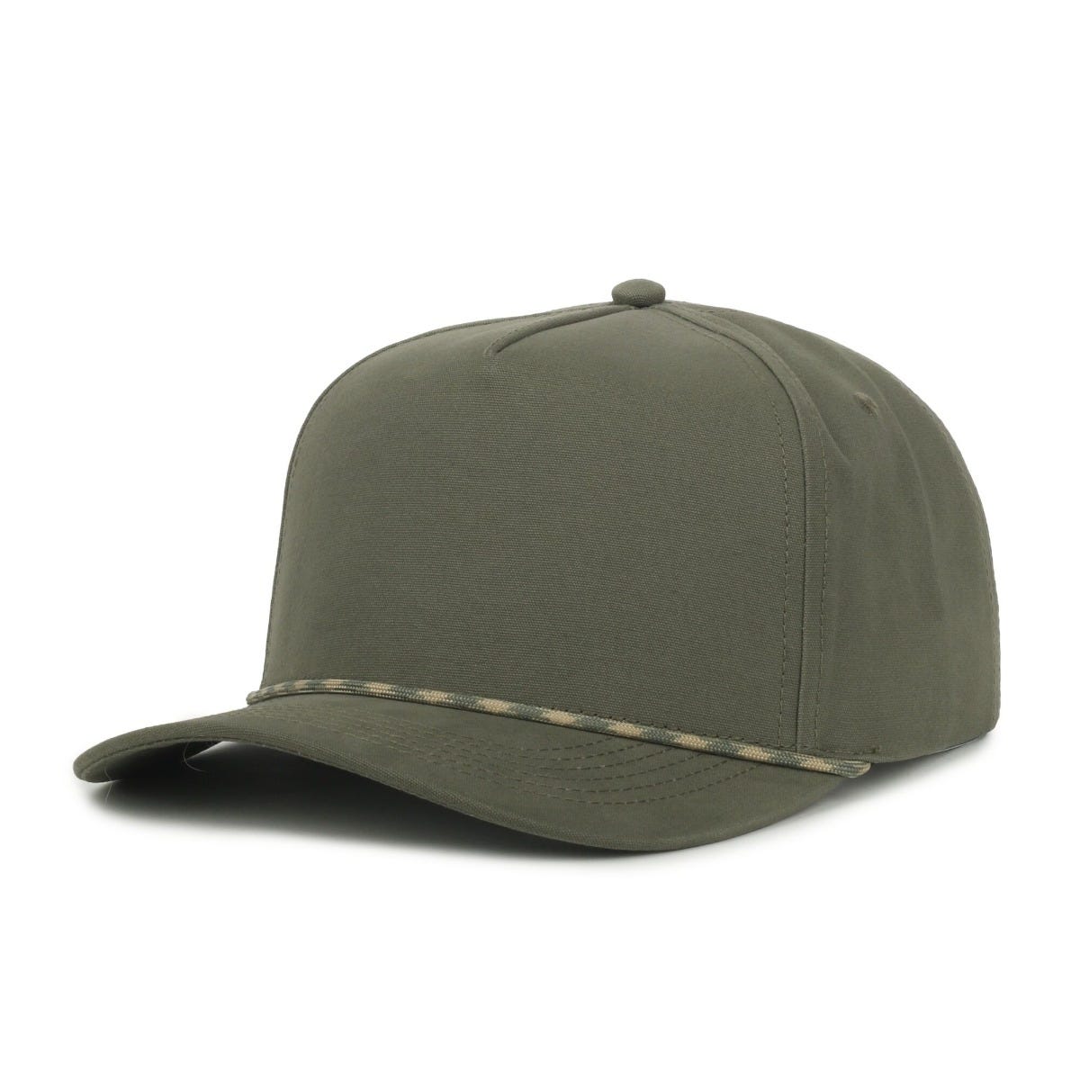Legendary Headwear GROWLER Brushed Cotton Canvas Mesh Back Trucker Cap - Olive