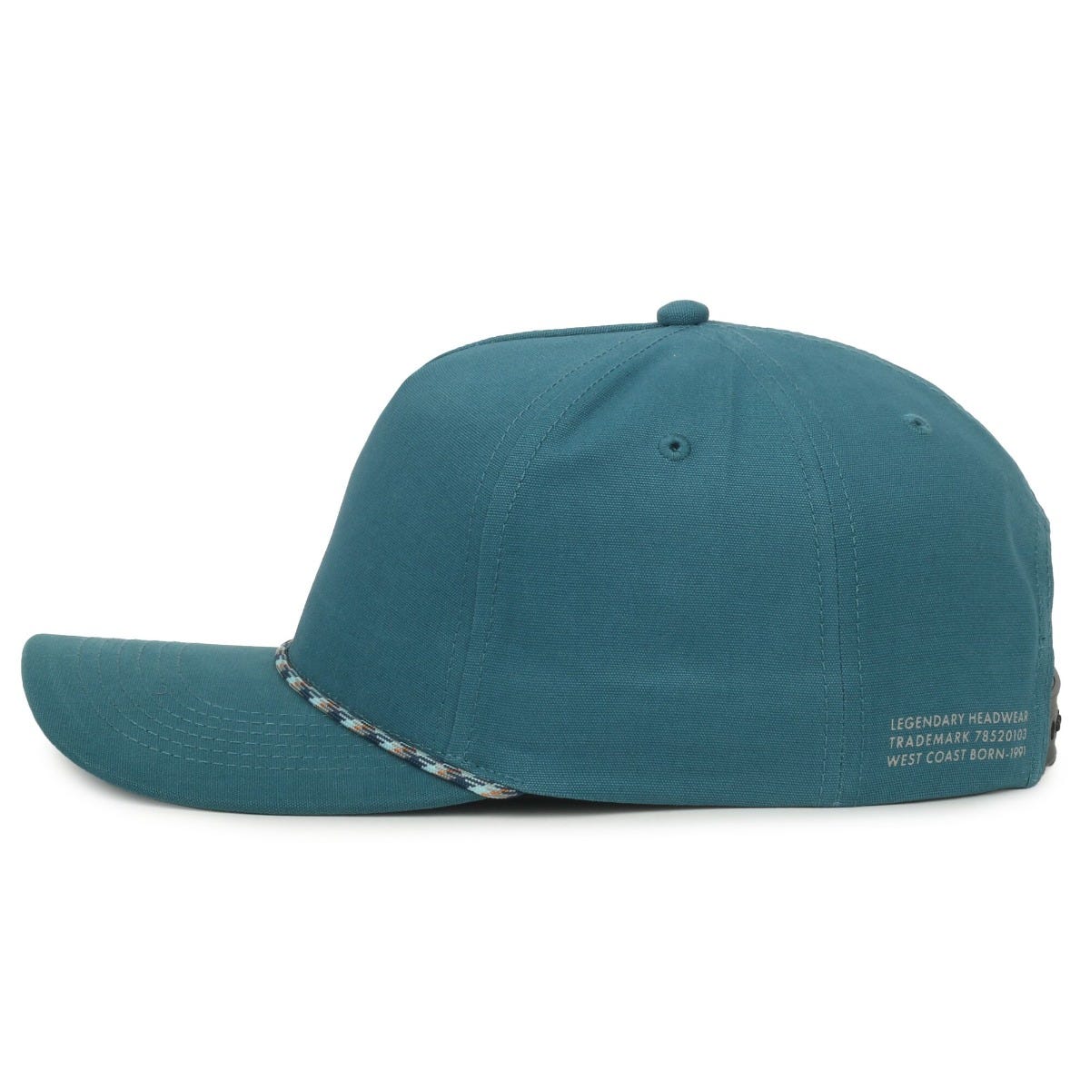 Legendary Headwear GROWLER Brushed Cotton Canvas Mesh Back Trucker Cap - Marine Blue