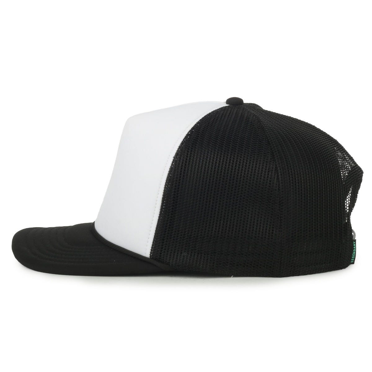 Legendary Headwear HOKU Adjustable Foam Trucker Cap - White/Black/Black