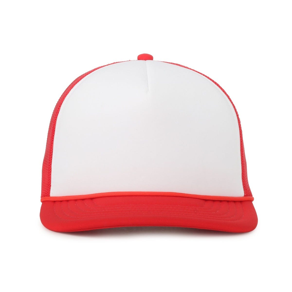 Legendary Headwear HOKU Adjustable Foam Trucker Cap - White/Red/Red