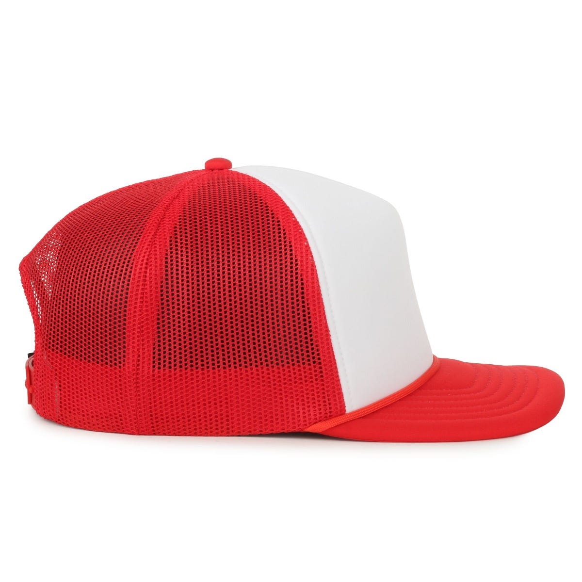 Legendary Headwear HOKU Adjustable Foam Trucker Cap - White/Red/Red