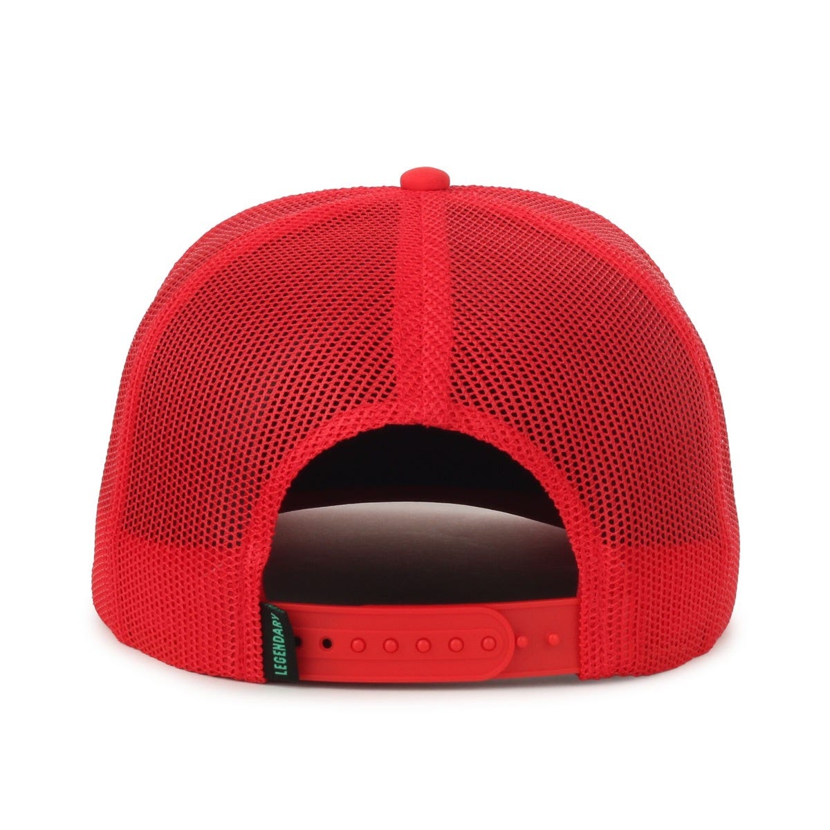 Legendary Headwear HOKU Adjustable Foam Trucker Cap - White/Red/Red