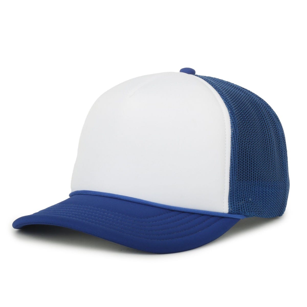 Legendary Headwear HOKU Adjustable Foam Trucker Cap - White/Royal/Royal