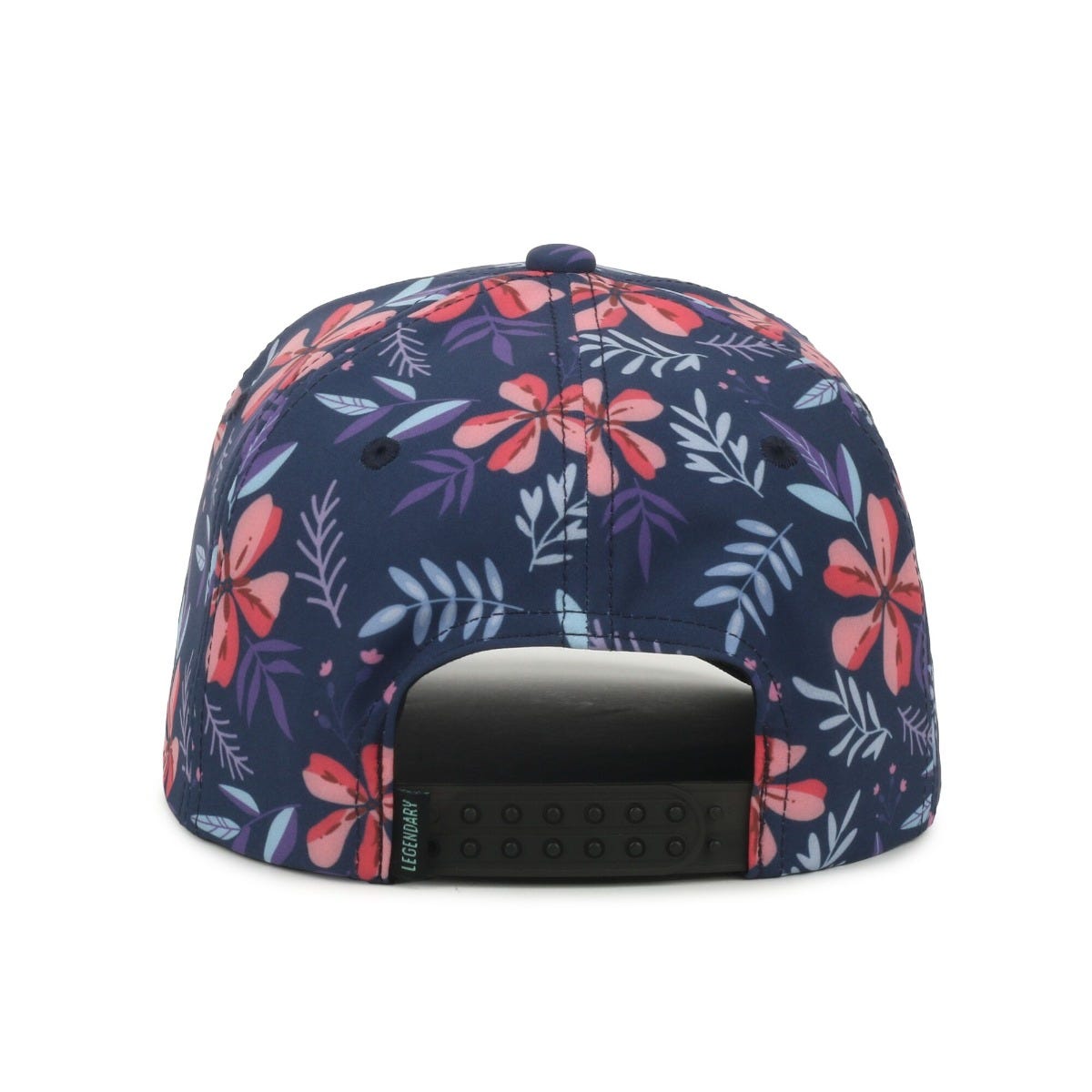 Legendary Headwear KAHUNA Trend Print Structured Snapback Cap - Floral/Navy