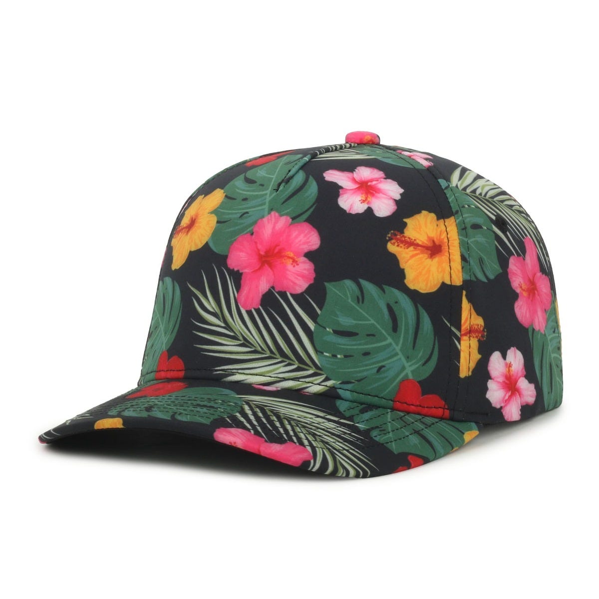 Legendary Headwear KAHUNA Trend Print Structured Snapback Cap - Floral/Black