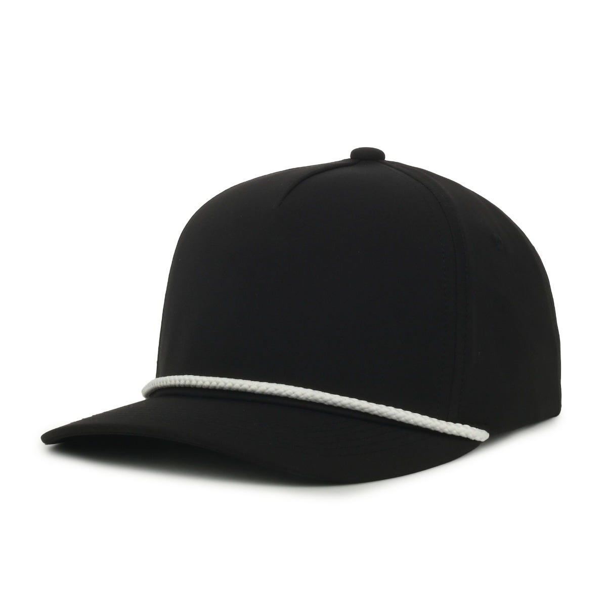 Legendary Headwear KINGSTON Structured Rope Snapback Cap - Black/White Cord