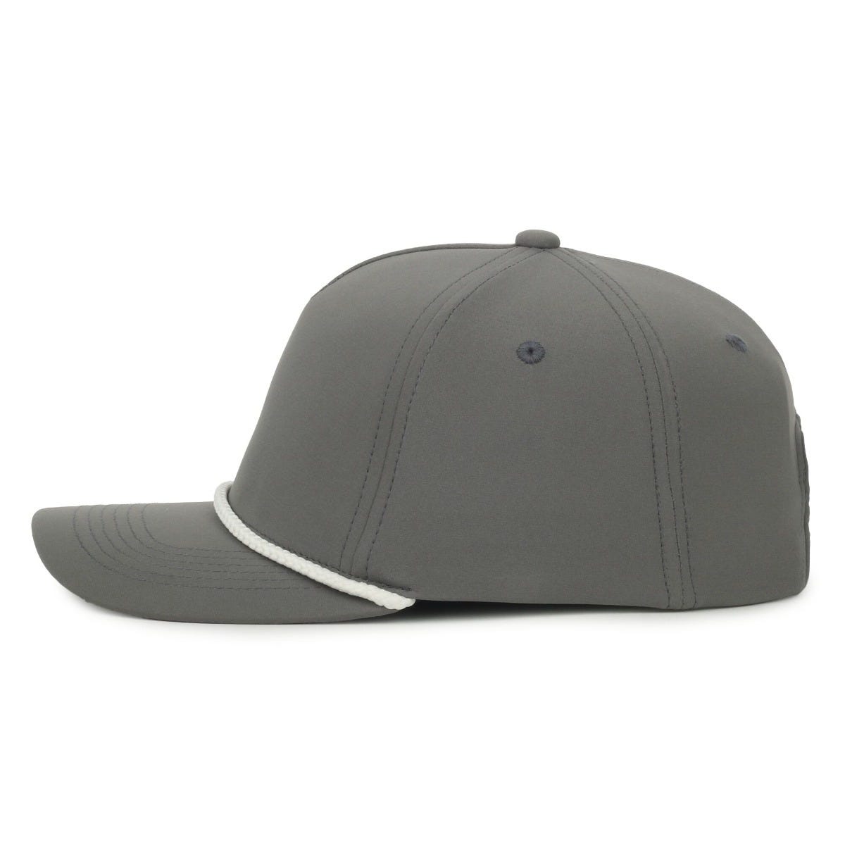 Legendary Headwear KINGSTON Structured Rope Snapback Cap - Charcoal/White Cord