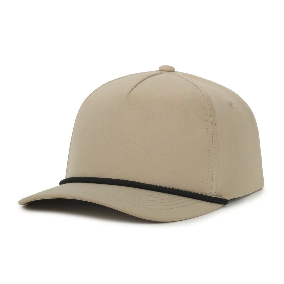 Legendary Headwear KINGSTON Structured Rope Snapback Cap - Khaki/Black Cord