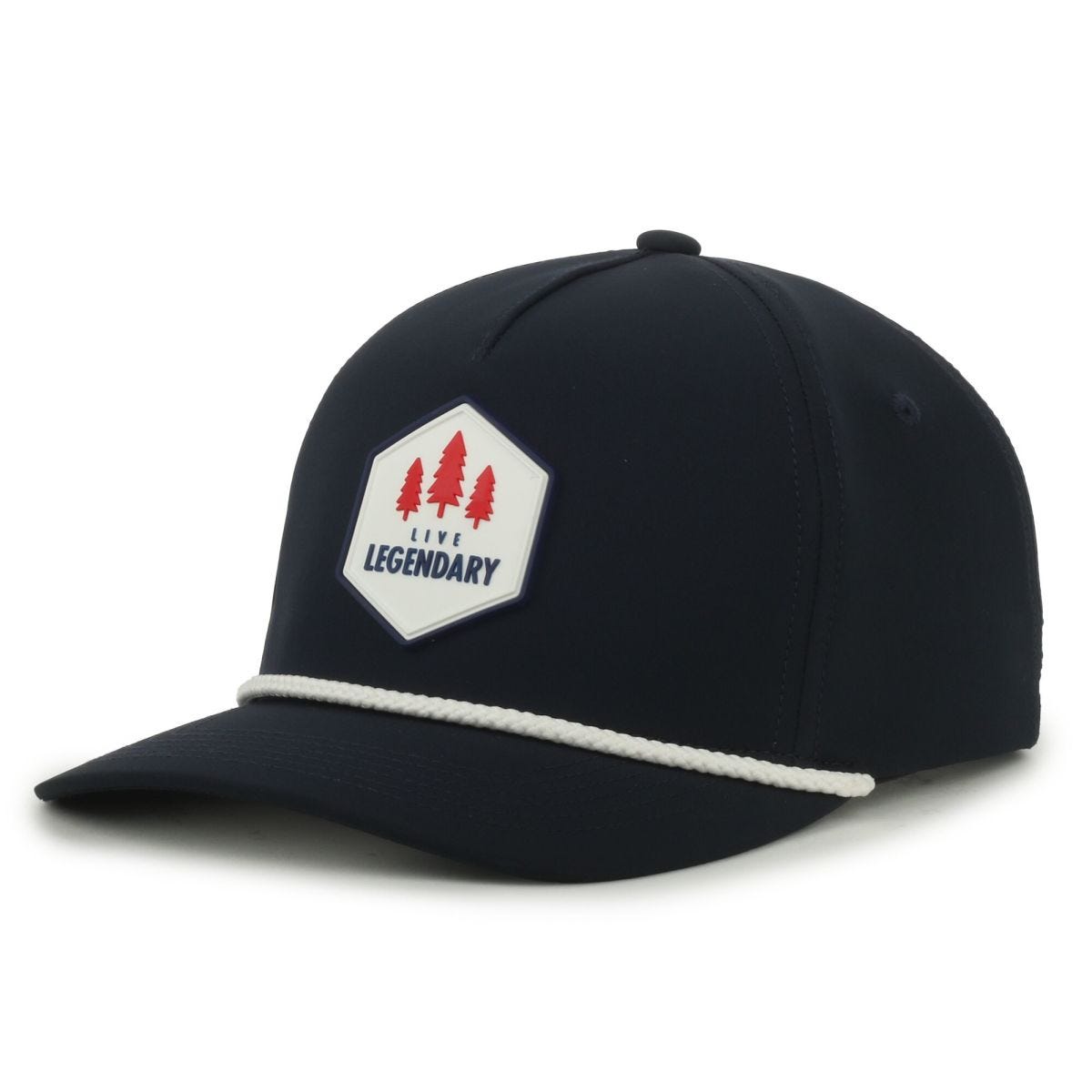 Legendary Headwear KINGSTON GROVE Structured Rope Snapback Cap with Patch - Americana Patch/Navy