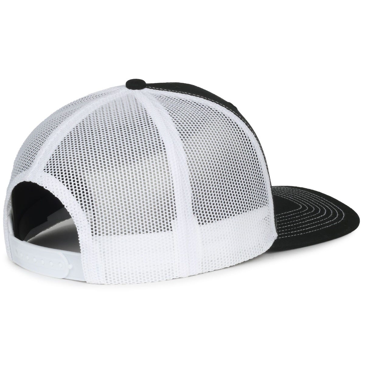 Legendary Headwear LEGEND-91 Structured Mesh Back Trucker Cap - Black/White
