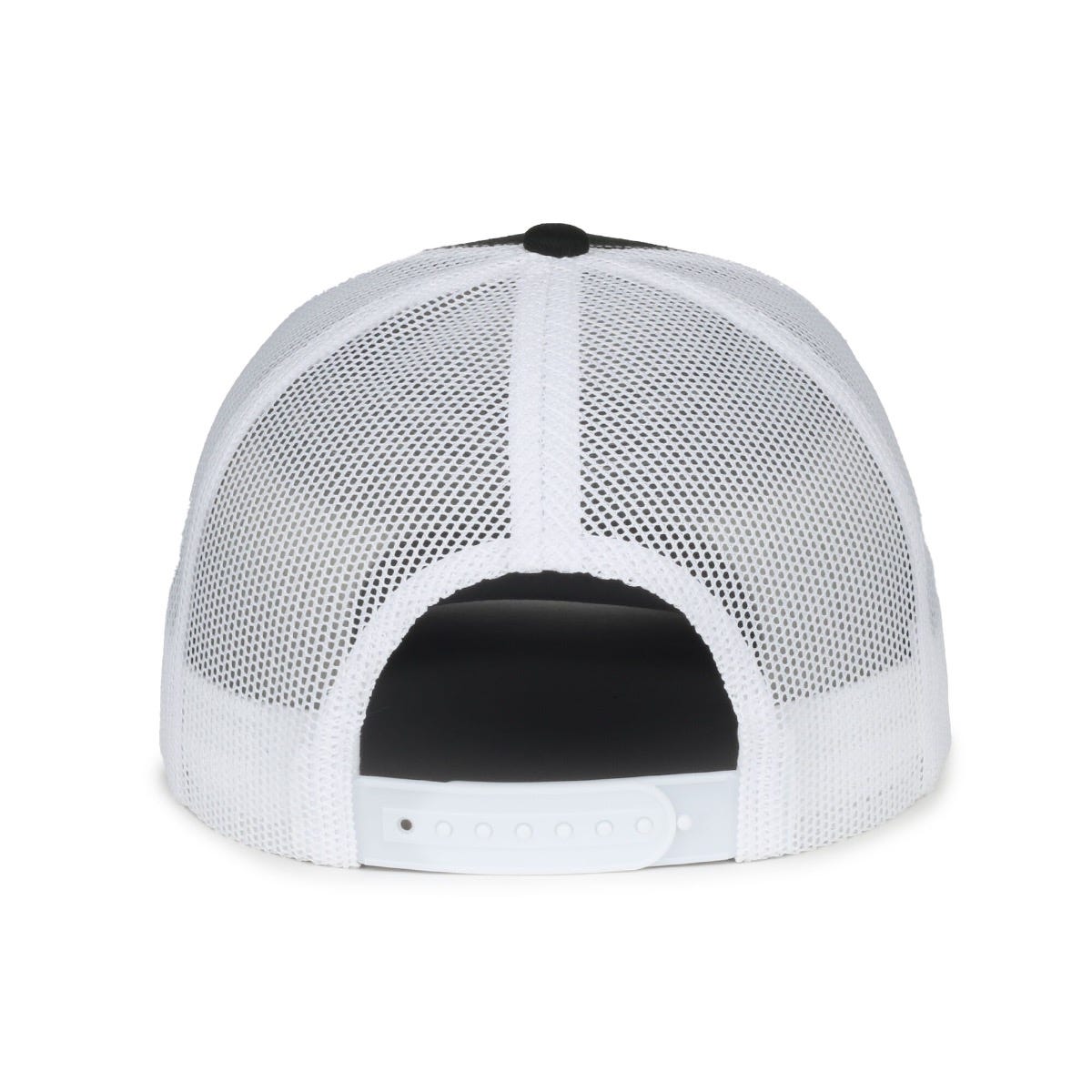 Legendary Headwear LEGEND-91 Structured Mesh Back Trucker Cap - Black/White