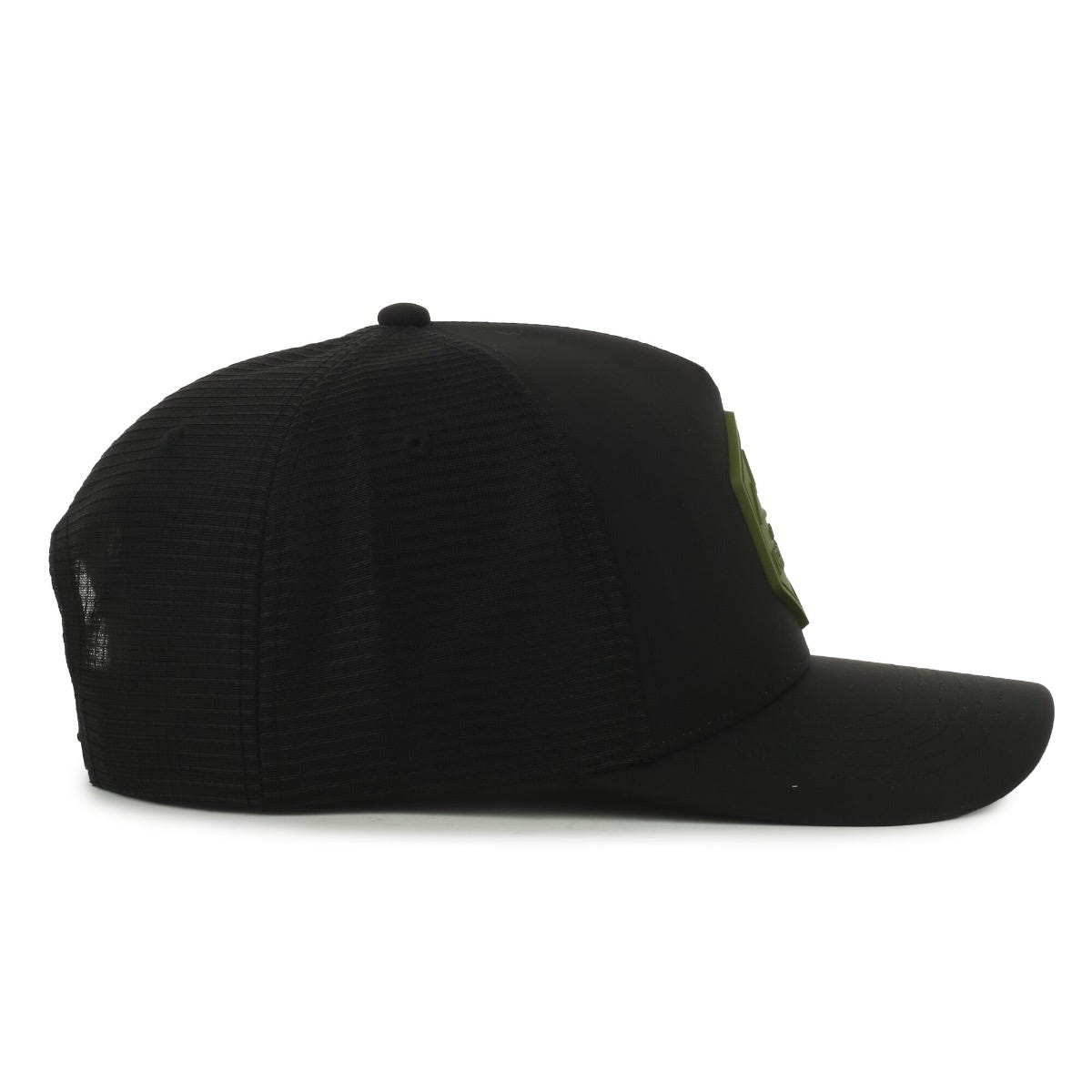 Legendary Headwear NOHO PEAKS Structured Mesh Back Trucker Cap with Patch - Olive Patch/Black
