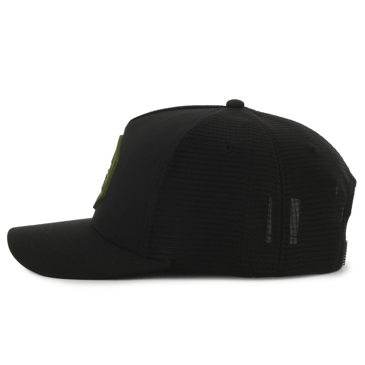 Legendary Headwear NOHO PEAKS Structured Mesh Back Trucker Cap with Patch - Olive Patch/Black