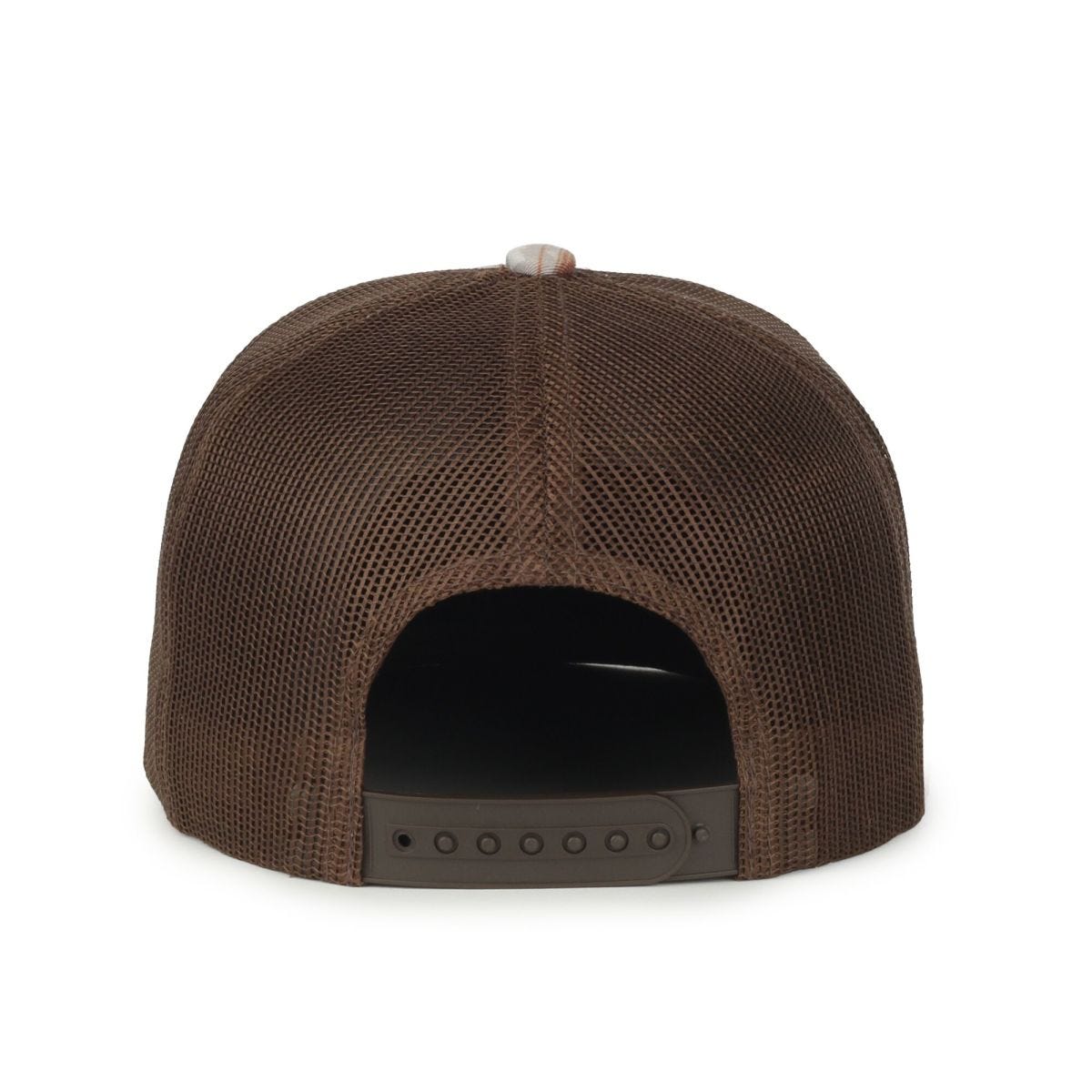 OC Sports OC510P Printed 5-Panel Mesh Back Cap - Sand Aztec/Brown