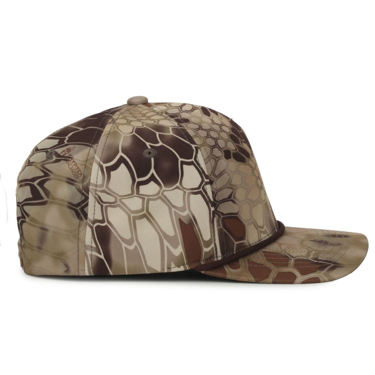 OC Sports OC550CAMO Performance 5-Panel Camo Cap - Kryptek Highlander/Brown Cord